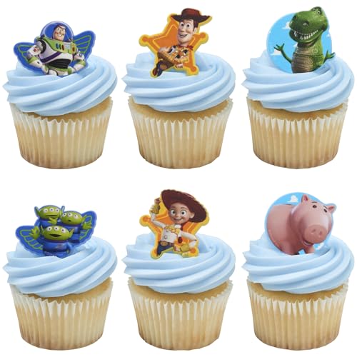 Toy Story Cupcake Rings - 24 Pack of Character Decorations