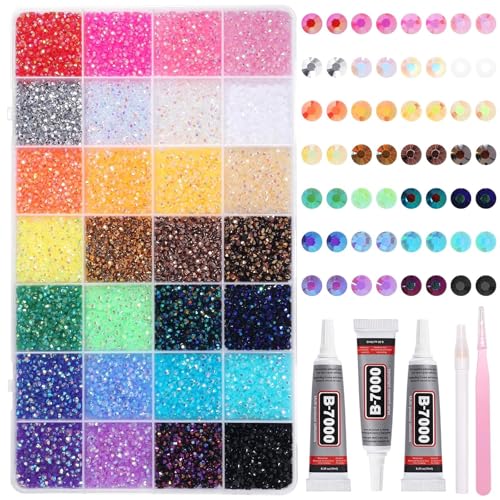 32000Pcs Rhinestones Bedazzling Kit with Tools & 3mm Gems