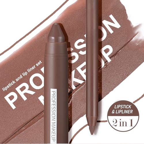 Wugbc Coffee Brown Lip Kit - Liner & Lipstick Set
