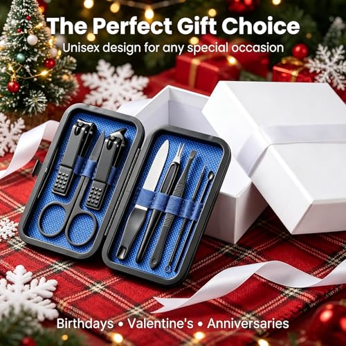 8-Pc Manicure Set – Professional Nail Care Kit with Case