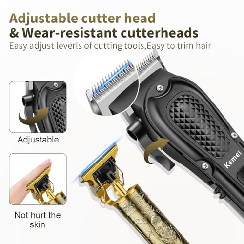 KEMEI Professional Hair Clipper & Beard Trimmer Set for Men