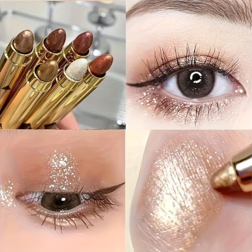 MooGlamor 6-Piece Shimmery Eyeshadow Pen Set with Brush