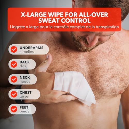 XL Antiperspirant Body Wipes - Clinical Strength, Unscented, 10 Ct