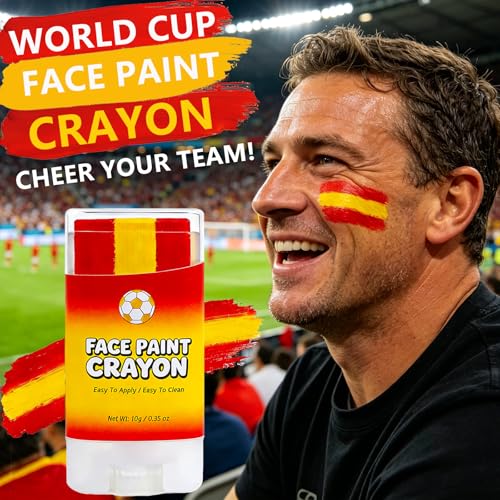 Spain Flag Face Paint Stick - Non-Toxic, Waterproof Crayon for Sports