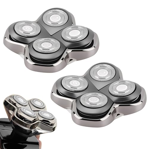 Compatible with Pitbull Shaver Replacement Blade,2 Pack Fit for Skull Shaver Replacement Heads,Pro 4Replacement Blades Fit for Skull Pitbull ShaverGold/Silver/Butterfly Kiss/Platinum/Diamond PRO.