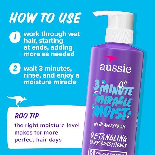 Aussie Miracle Moist 3-Pack Hair Care Set with Deep Conditioner