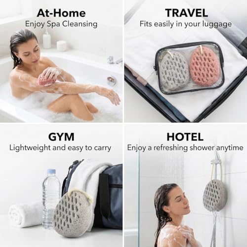 BAIMEI Body Bath Sponge 2-Pack – Soft Exfoliating Loofah