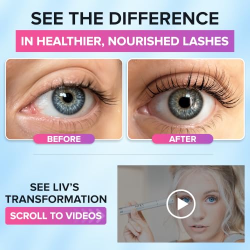 NYK1 LashForce 8ml Eyelash Growth Serum - Concentrated Formula for Longer, Fuller Lashes
