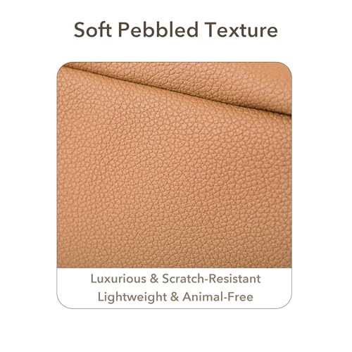 Pebbled Faux Leather Makeup Bag with Handle - Water-Resistant