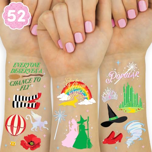 xo, Fetti Witch Temporary Tattoos - 52 Iridescent Foil Pcs