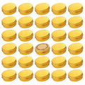 1 oz Gold Screw Top Aluminum Tins 32-Pack with Labels