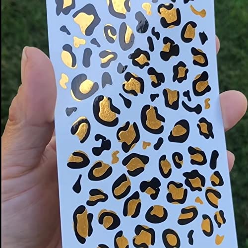 Metallic Leopard Print Temporary Tattoos - 5 Sheets
