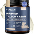 Beef Tallow for Skin, Grass Fed Whipped Beef Tallow and Honey Balm with Anti Aging Retinol, Collagen, Hyaluronic Acid for Face & Body, Wrinkle Skin Care Facial Moisturizer for Women & Men, 5.4 Oz