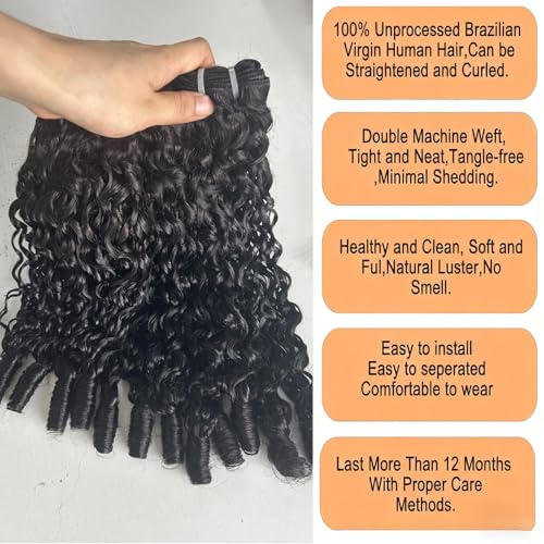 Burmese Curly Human Hair Bundles 3C4A - 12A Double Weft, Natural Color