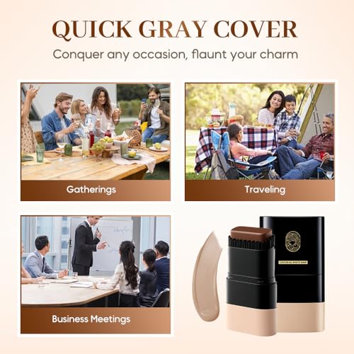 Hair Color Stick with Comb - Gray Coverage for Men & Women