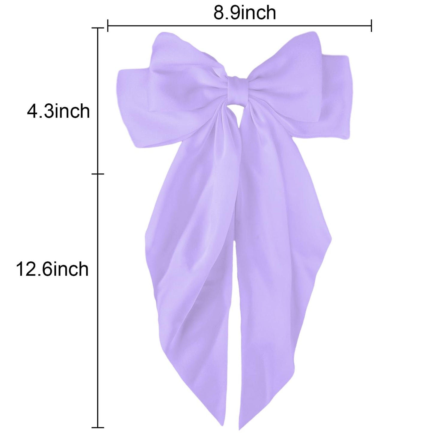 Canitor Hair Bows for Women Silky Satin Hair Ribbon Hair Barrettes Clip Oversized Long Tail Hair Bows Cute Aesthetic Coquette Hair Accessories Preppy Teen Girl Gifts Trendy Stuff Things