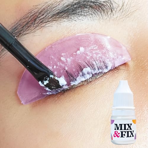 PERMANIA Korean Lash Lift Powder, Super Mix Eyelash Perm Solution Achieve Glue-free for Lash Lift, Salon Use (with Flat Shields)