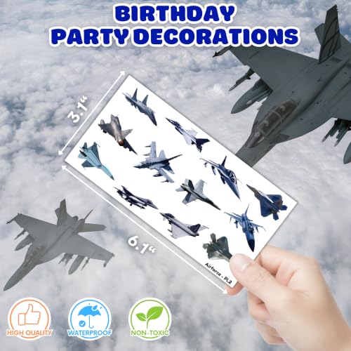 96 Military Airplane Temporary Tattoos for Kids