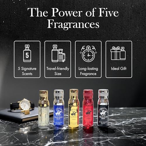 Beverly Hills Polo Club 5-Piece Mini Cologne Gift Set for Men