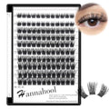 10Rows Mixed 10-12-14-16mm /8-10-12-14mm Individual False Eyelashes D Curl Wide Stem Makeup Cluster Eyelashes Natural Volume Eye Lashes Extensions (10-12-14-16MM Mixed)