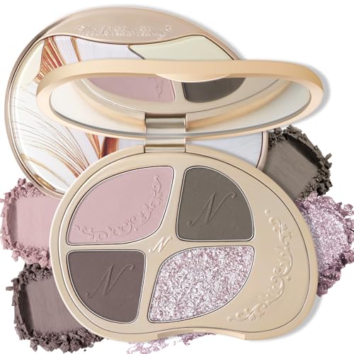 Noerrors Soft Mauve Eyeshadow Quad Palette - Matte & Glitter