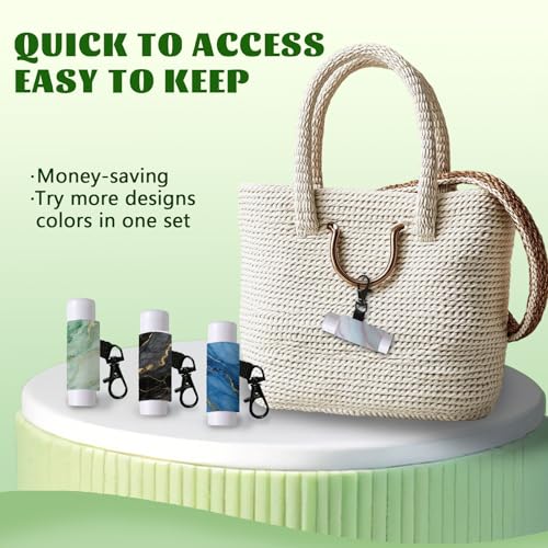 10PCS Lip Balm Keyring with Metal Clasp