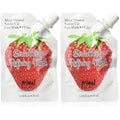 Primal Elements Face Mask, Clay Mud Facial Treatment, Reduce Pores & Treat Blackheads, Multi-Use Package, 1.18 oz - Strawberry Refining (Pack of 2)