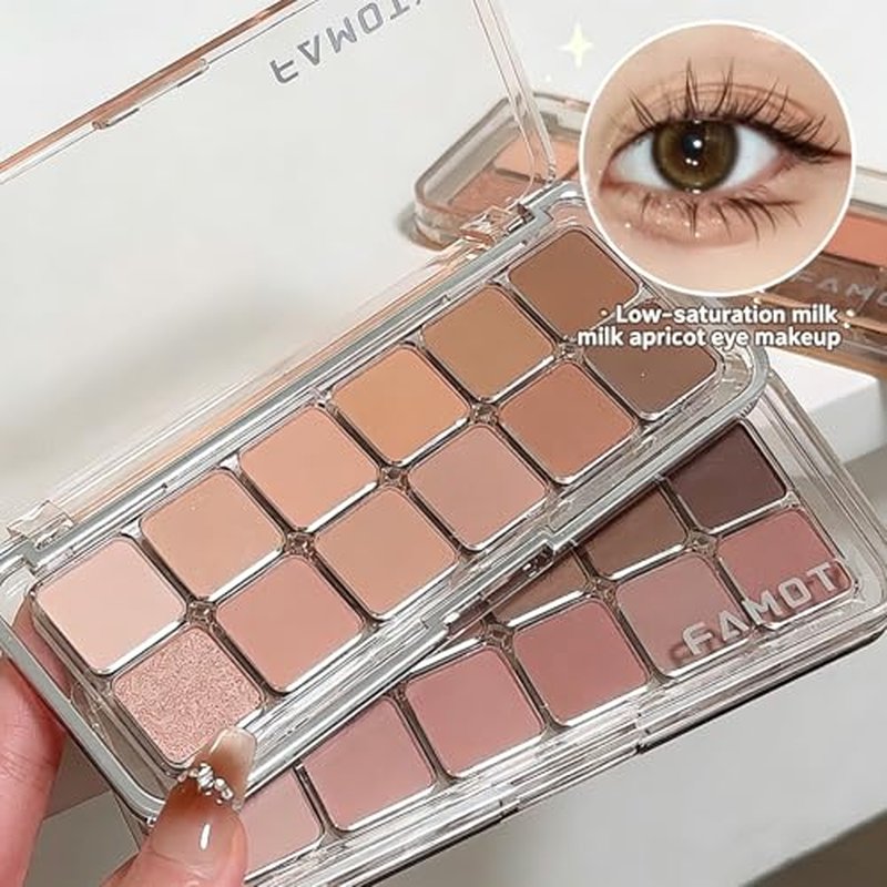 12-Color Eyeshadow Palette - Nude Matte & Satin Finish