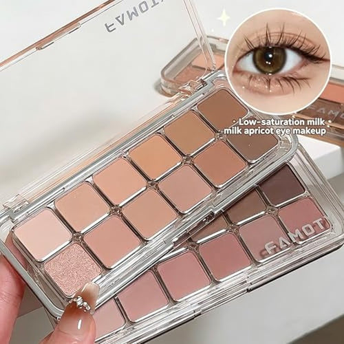 12-Color Eyeshadow Palette - Nude Matte & Satin Finish