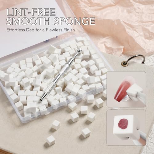 GAOY Ombre Nail Sponge Kit - Painting Sponges with Pen & Storage Box, 150 Pcs for Gradient, Blush & Aura Nail Art, DIY Manicure Supplies - Variation of THIS listing