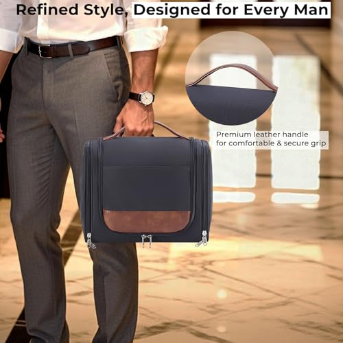 Ralnitote Large Hanging Toiletry Bag for Men with Hook