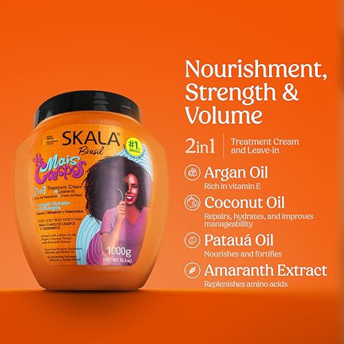 SKALA Super Curly Hair Conditioning Treatment Cream - 2 in 1 Hydration & Frizz Control
