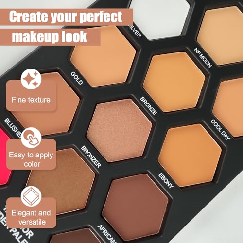 12-Color Contour Makeup Palette with Brush & Concealer