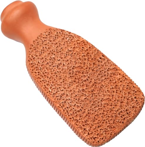 QUBA LINEN 2-Sided Terra Cotta Pumice Stone - Natural Foot Callus Remover