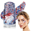 Red White Blue Holographic Glitter Stick Waterproof
