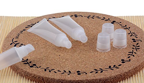 8ml Clear Empty Lip Gloss Tubes with Soft Cap (10 Pcs)