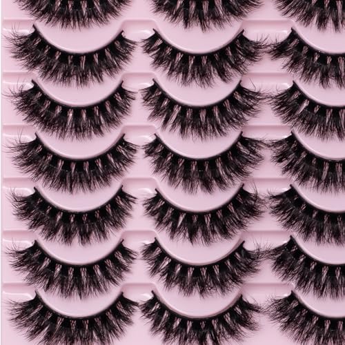 8D Mink Lashes 14 Pairs - Soft Cat Eye False Eyelashes