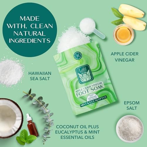 Laki Naturals Apple Cider Vinegar Foot Soak - Mint & Eucalyptus (10 oz)