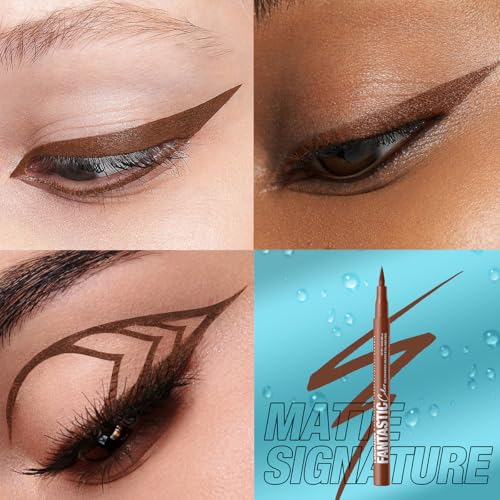 Melsintern Brown Liquid Eyeliner - Waterproof Matte Fine Tip 09# for Precise Eye Makeup