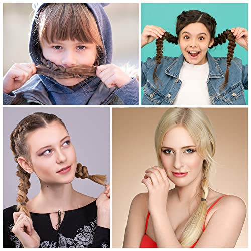Kanprincess 1000pcs Brown Mini Rubber Bands Hair Ties for Kids