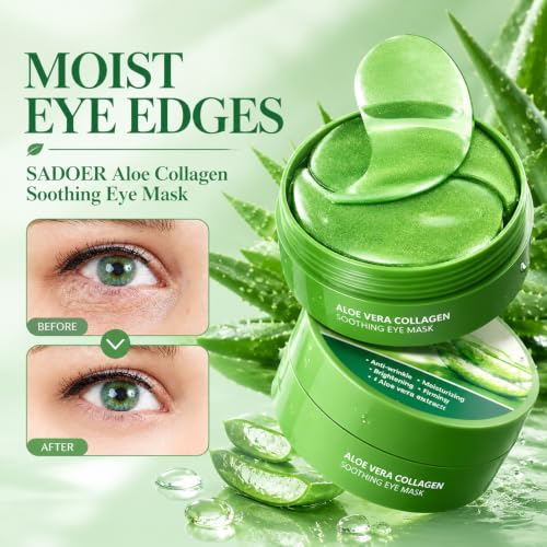 Eakroo Set A Aloe Vera Under Eye Patches - 60PCS for Dark Circles, Puffiness, Wrinkles