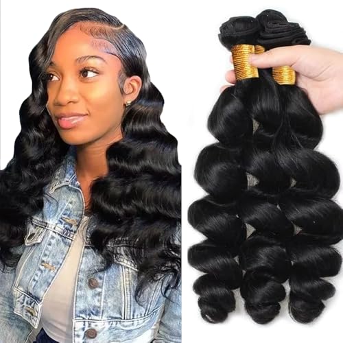 28 Inch Loose Deep Wave Human Hair Bundles - Unprocessed Brazilian Virgin Hair