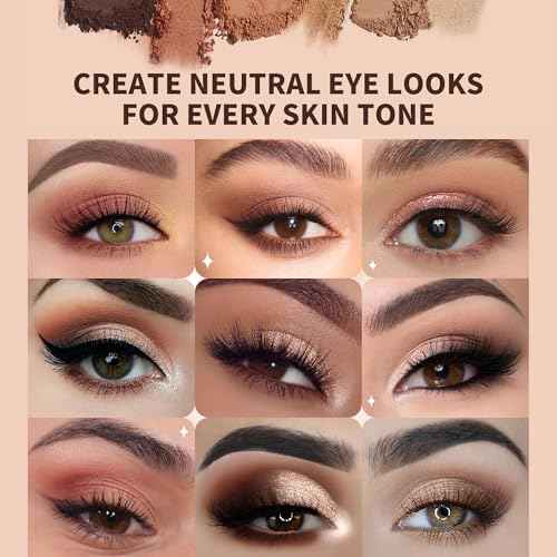 docolor Neutral Eyeshadow Palette 9 Colors Nude Brown Eyeshadow Palette Eye Shadow Palette Makeup Palettes with Velvety and Silky Finishes Highly Pigmented Mattes Shimmers Glitter Eye Makeup Palettes