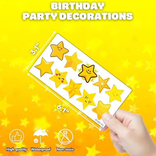 100 PCS Gold Star Temporary Tattoos - Waterproof & Skin-Safe