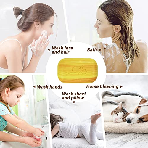 Bee & Flower Shanghai Sulfur Soap 10% Sulfur Soap Face and Body Bar Soaps 3.4 Oz (6 Packs)