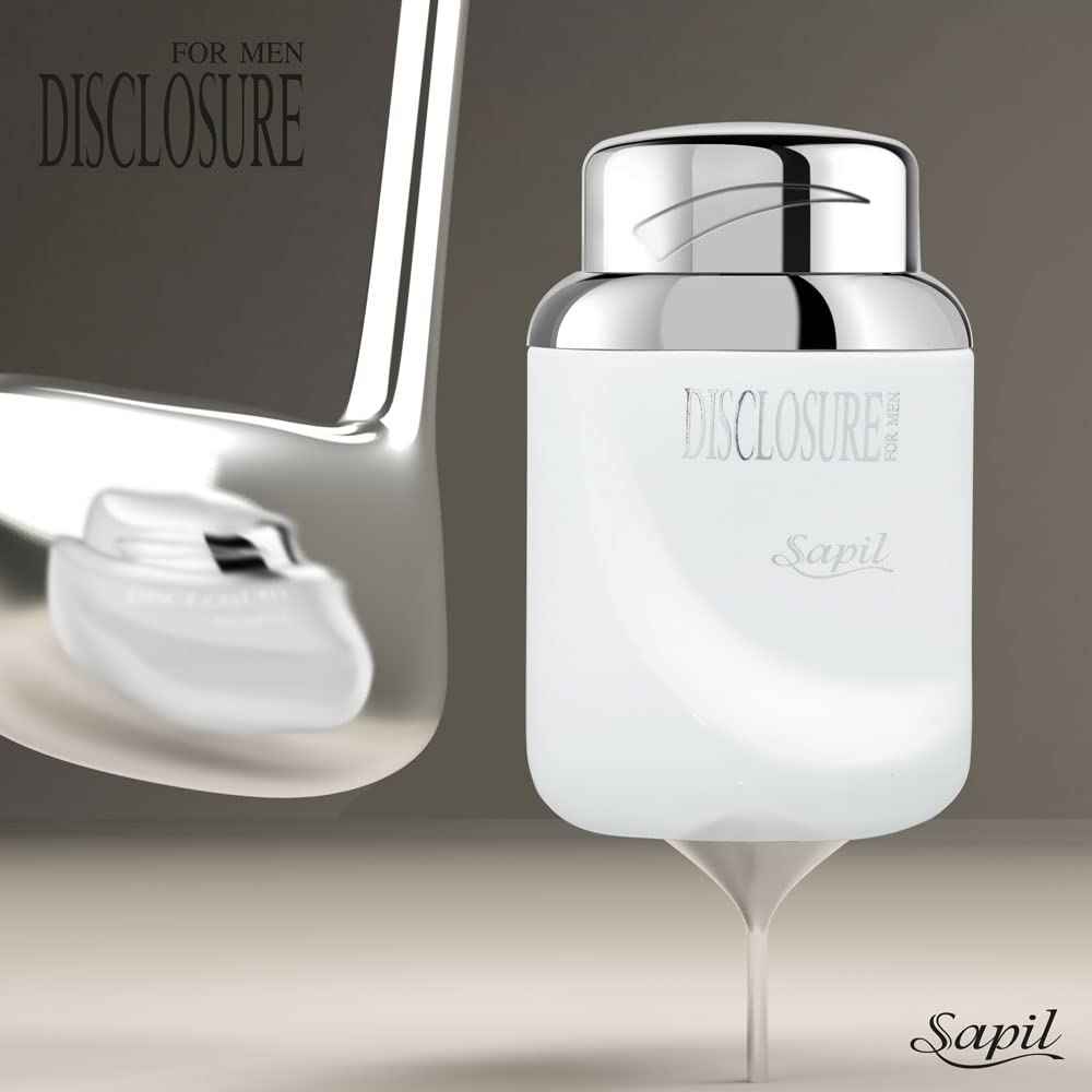 Sapil Disclosure White Perfume for Men - Long-Lasting Dubai Cologne - Woody Aromatic EDT Spray - 3.4 Oz (100 ml) - Ideal Men's Fragrance for Daily Wear