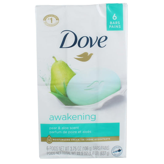 Dove Beauty Bar Gentle Skin Cleanser Moisturizing, 3.75 oz, 6 Bars