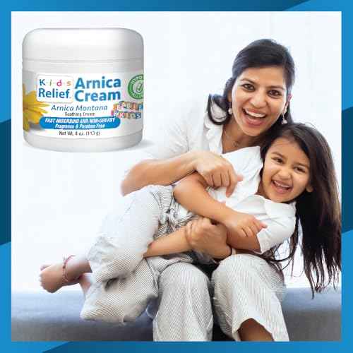 Kids Relief Arnica Cream, Natural, Soothing, Non Greasy, Hypo-Allergenic and Unscented Cream, 4 oz (Pack of 1)