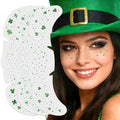 St Patrick's Day Face Tattoos - 12 Sheets Green Glitter Freckles