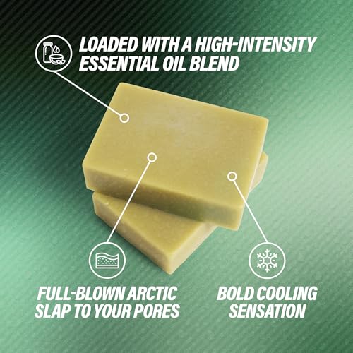 Athlete¡¯s Soap ? Ice Cold Mint-Eucalyptus Citrus Bar | Intense Cooling Clean | Shea Butter, Natural Oils | 4oz | Post-Workout Body Soap for Athletes | Made in USA